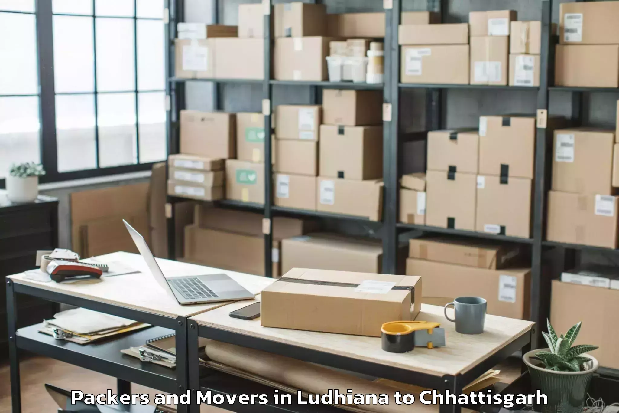 Affordable Ludhiana to Jashpurnagar Packers And Movers